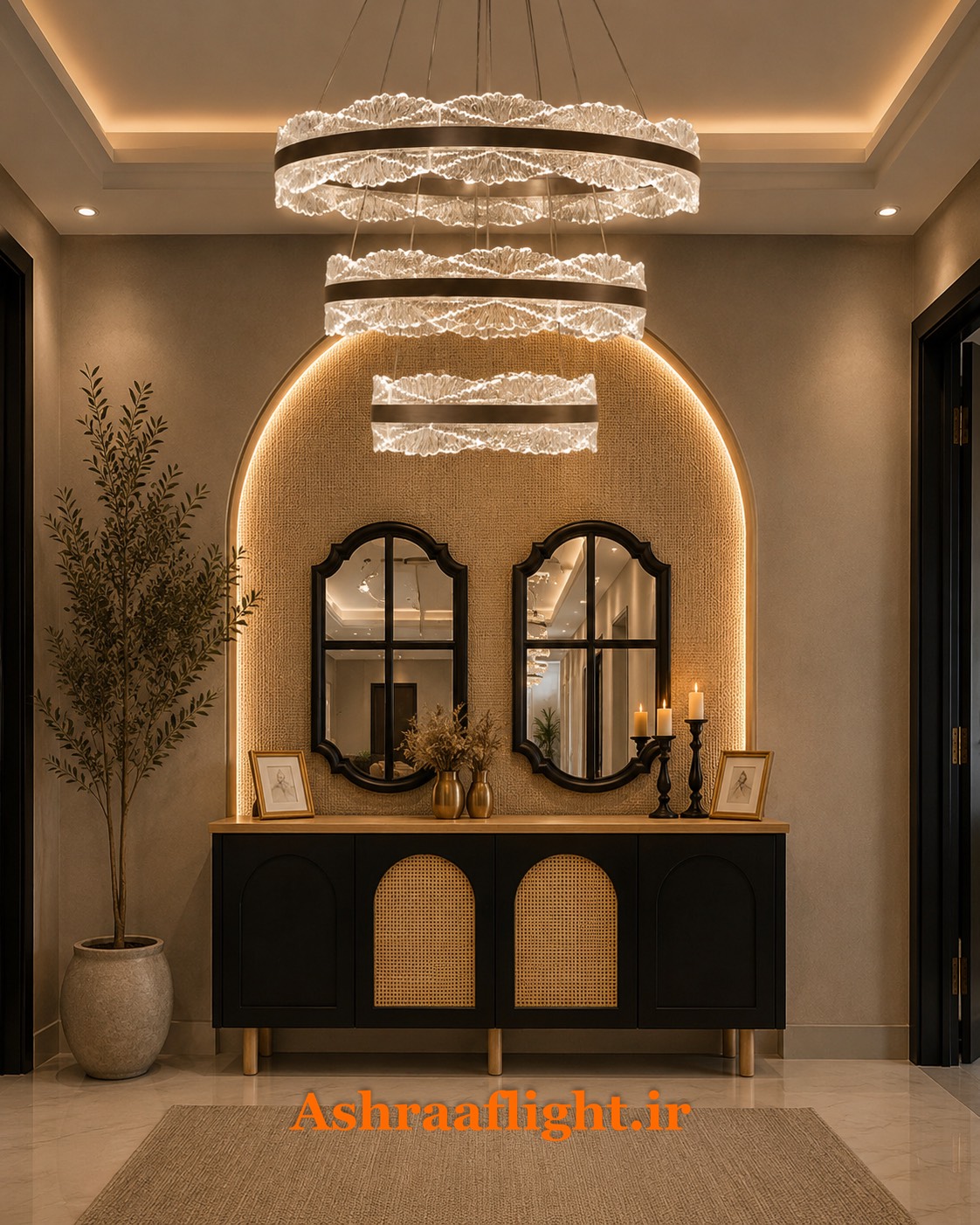 آینه کنسول ژاکلین مشکی